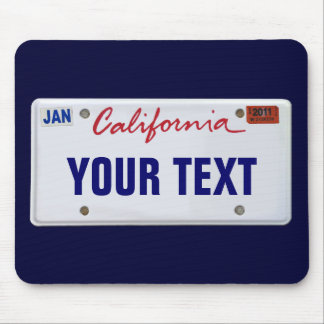 (Customisable) California License Plate Mouse Mat