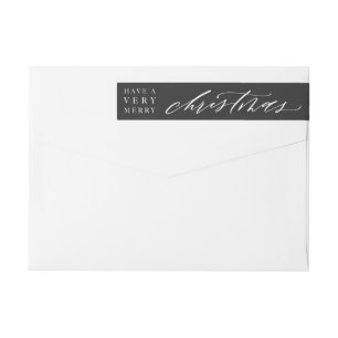 Customisable Calligraphy Christmas Envelope Label