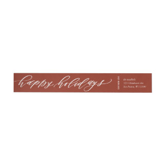 Customisable Calligraphy Holiday Envelope Label