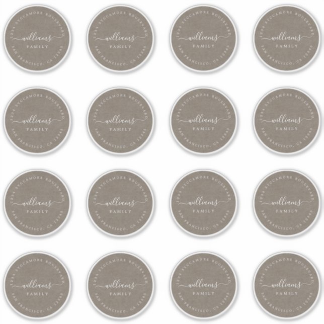 Customisable Calligraphy Kraft 6.9 cm 2.72 inch (Front)