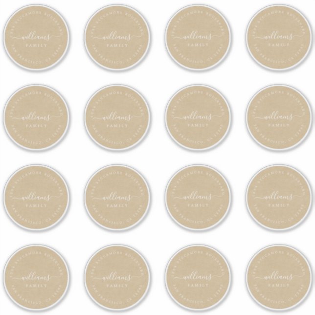 Customisable Calligraphy Kraft 6.9 cm 2.72 inch (Front)