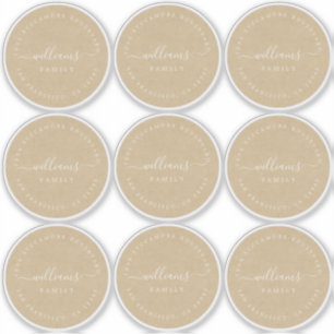 Customisable Calligraphy Kraft 6 cm 2.36 inch