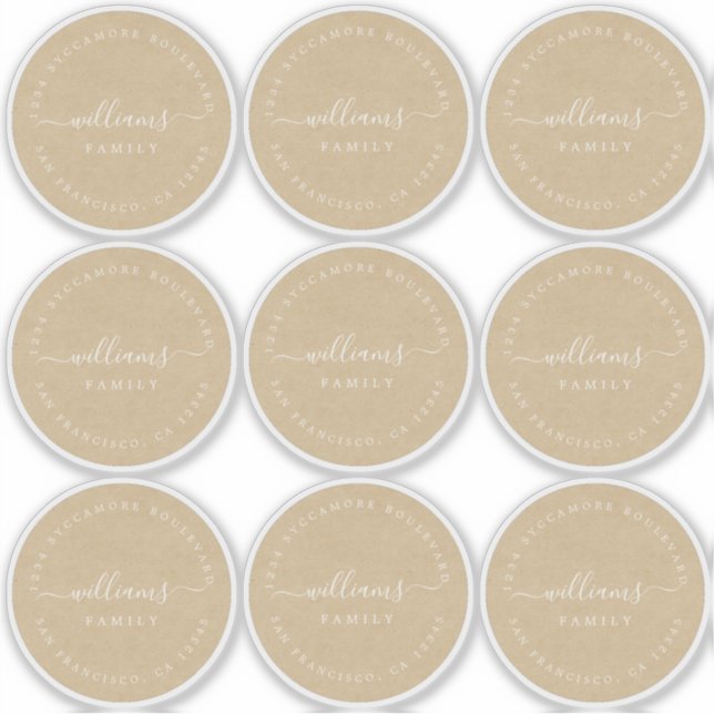 Customisable Calligraphy Kraft 6 cm 2.36 inch (Front)
