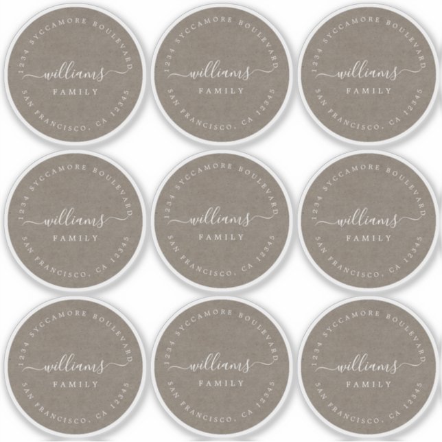 Customisable Calligraphy Kraft 6 cm 2.36 inch (Front)