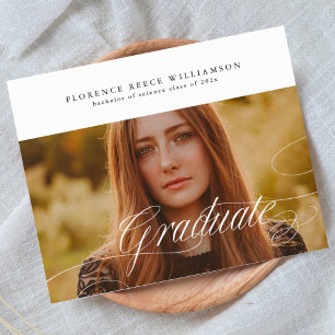 Customisable Calligraphy Photo College Graduation 