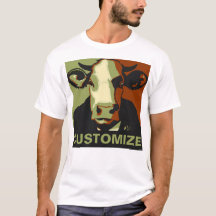 Customisable! Camouflage Pop Art Cow Tshirt