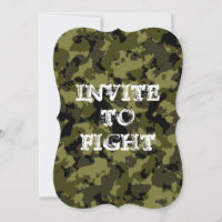 Customisable camouflaged invitation to fight zombi