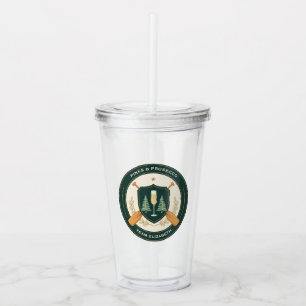 Customisable Camp Bachelorette Weekend Acrylic Tumbler