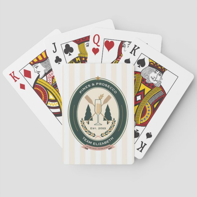 Customisable Camp Bachelorette Weekend Playing Cards (Back)