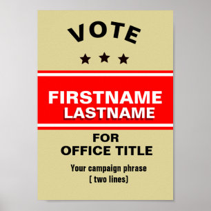 Customisable campaign Poster