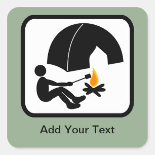 Customisable Camper Logo Square Sticker