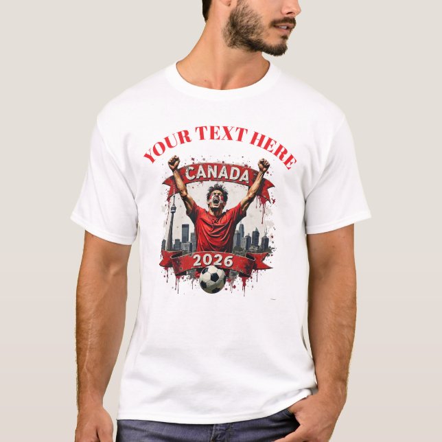 Customisable Canada Soccer Football Team Supporter T-Shirt (Front)