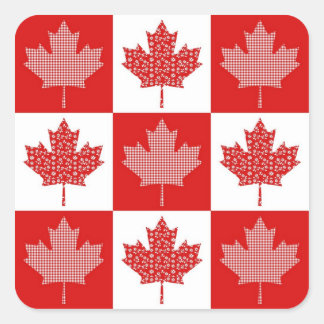 Customisable Canadian Maple Leaf Tees, Gifts Square Sticker
