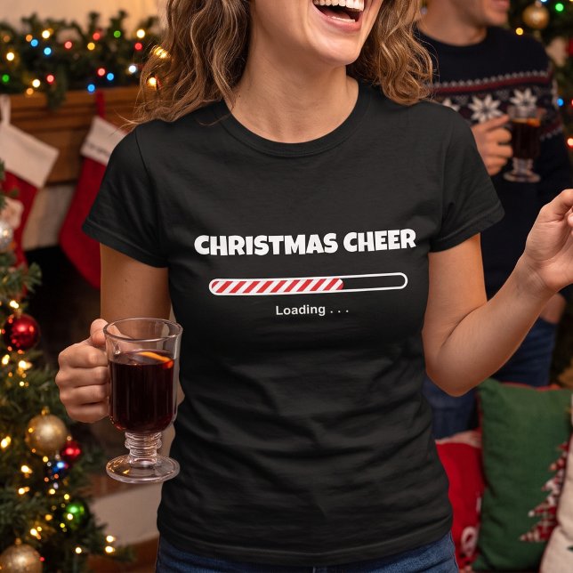 Customisable Candy Cane Loading Bar - Christmas T-Shirt (Creator Uploaded)