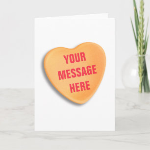 Customisable Candy Heart Holiday Card