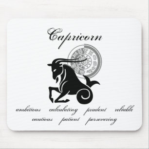 Customisable Capricorn traits Greek-style Zodiac Mouse Mat