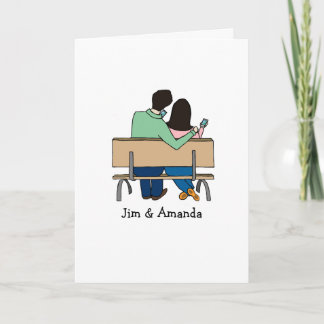 Customisable card- smartphone couple card