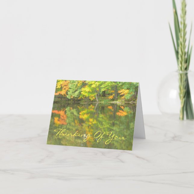 customisable card/"Thinking Of You"/LAKE REFLECTIO Card (Front)