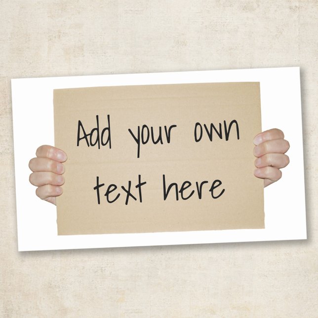 Customisable Cardboard Protest Sign Rectangular Sticker (Creator Uploaded)