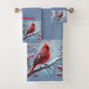 Customisable Cardinal Bathroom Towel Set,