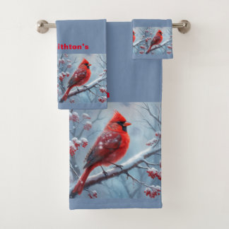 Customisable Cardinal Bathroom Towel Set,