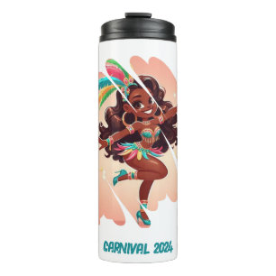 Customisable Caribbean Carnival-Themed Tumbler