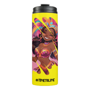 Customisable Caribbean Carnival-Themed Tumbler