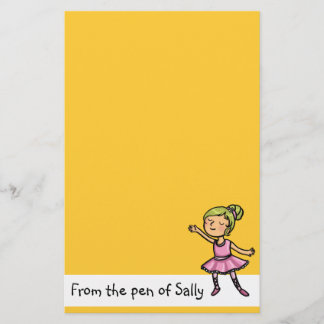 customisable cartoon ballet dancer stationary stationery