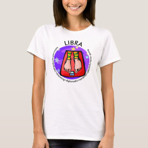 Customisable Cartoon Libra Scales traits Zodiac T-Shirt