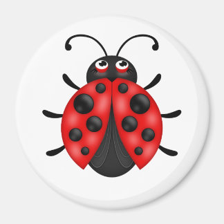 Customisable Cartoon Red Ladybug Magnet