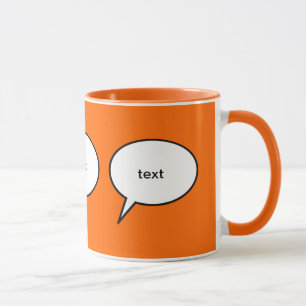 customisable cartoon speech balloon mug