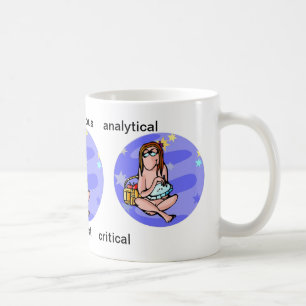 Customisable Cartoon Virgo traits Zodiac Coffee Mug