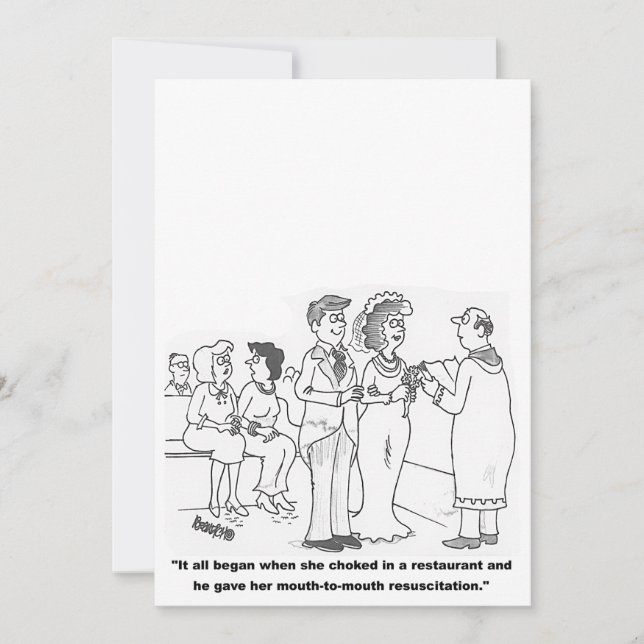 Customisable Cartoon Wedding Invitation (Front)