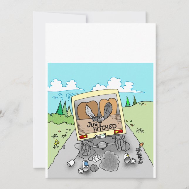 Customisable Cartoon Wedding Invitation (Front)