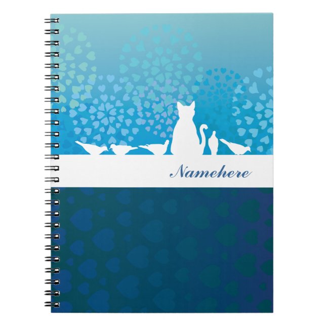 Customisable: Cat & the gang Notebook (Front)