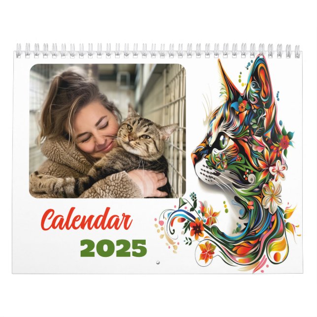Customisable Cat-Themed Calendar 2025 (Cover)