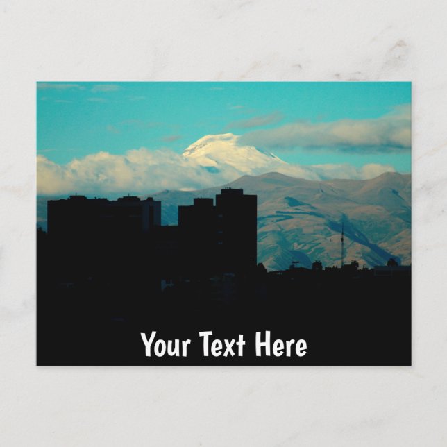 Customisable Cayambe volcano, Quito, Ecuador Postcard (Front)