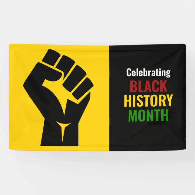 Customisable Celebrating Black History Month Banner (Horizontal)