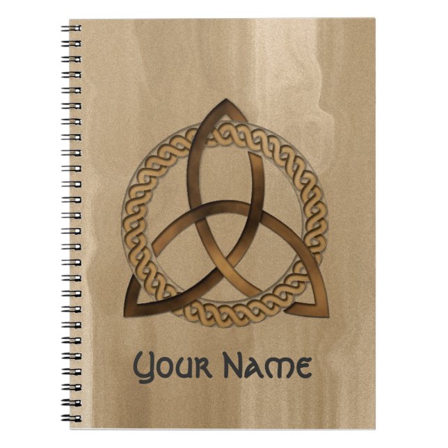 Customisable Celtic Trinity Knot Notebook (Front)