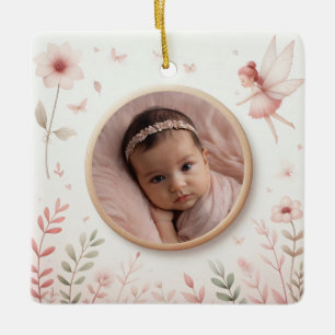 Customisable Ceramic Ornament with Fairy Frame