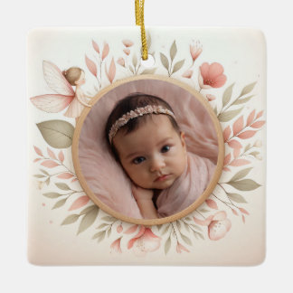 Customisable Ceramic Ornament with Fairy Frame