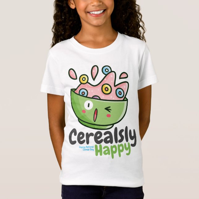 Customisable Cerealsly Happy T-Shirt (Front)