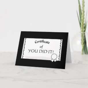 Customisable Certificate Card