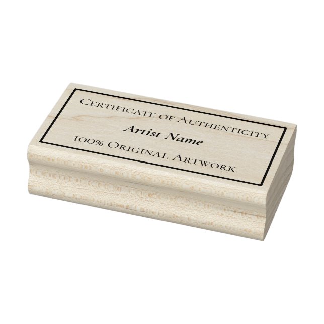 Customisable Certificate of Authenticity Rectangle Rubber Stamp (Stamp)