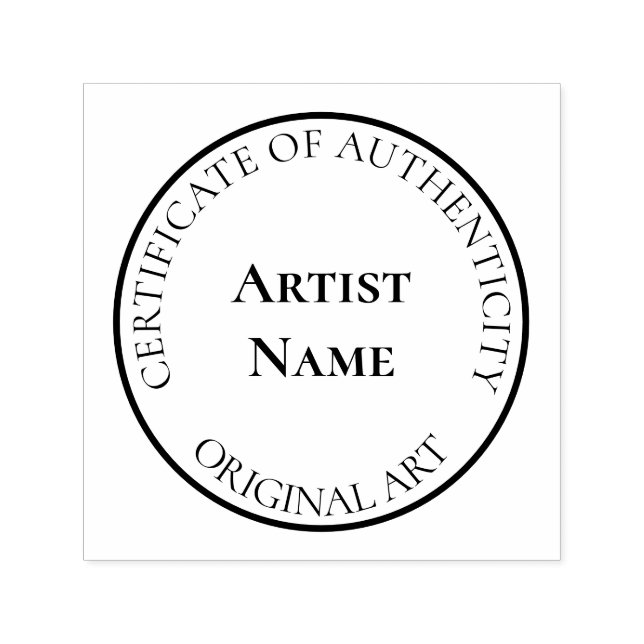 Customisable Certificate of Authenticity Stamp (Design)