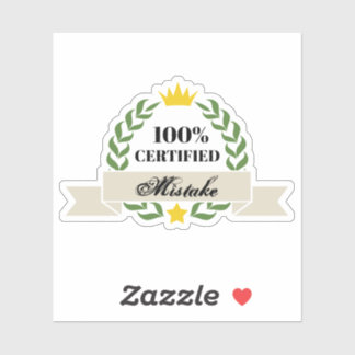 Customisable Certified Mistake Retro Banner