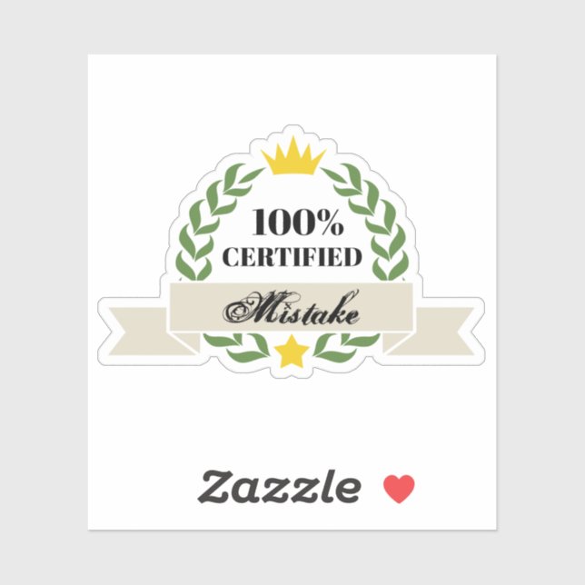 Customisable Certified Mistake Retro Banner (Sheet)
