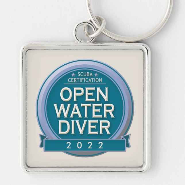 Customisable Certified Open Water Diver Key Ring (Front)