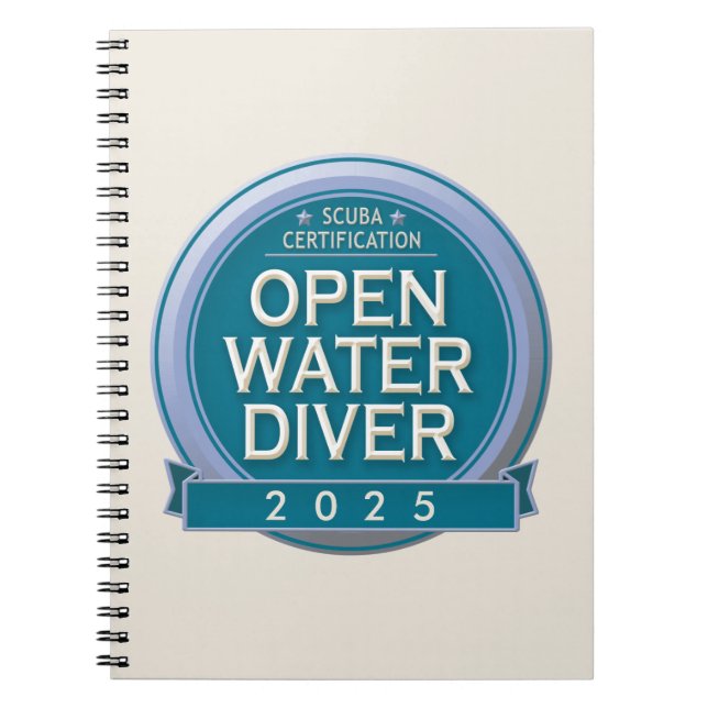 Customisable Certified Open Water Diver Notebook (Front)