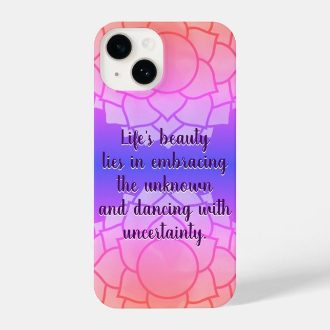Customisable Chakra Design Inspirational Quote iPhone Case (Back)